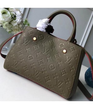 Louis Vuitton Monogram Empreinte Leather Montaigne BB Bag M41503 Kaki Fango 2019 (F-9010904 )