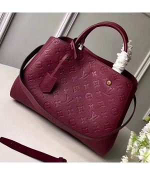 Louis Vuitton Monogram Empreinte Leather Montaigne MM Bag M43258 Raisin 2019 (F-9010907 )
