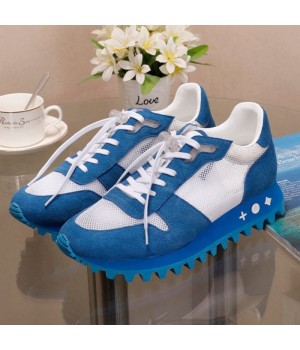Louis Vuitton LV Run Away Sneaker For Women and Men Blue 2019 (HZ-9031159 )