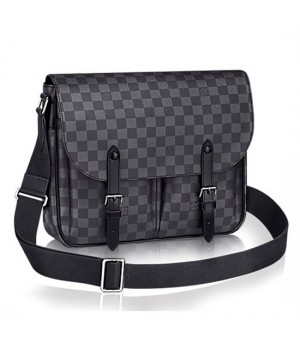 Louis Vuitton N41500 Christopher Messenger Bag Damier Graphite Canvas
