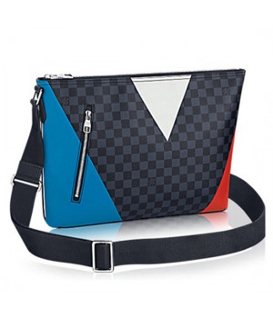 Louis Vuitton N41640 Mick MM Regatta Messenger Bag Damier Cobalt Canvas