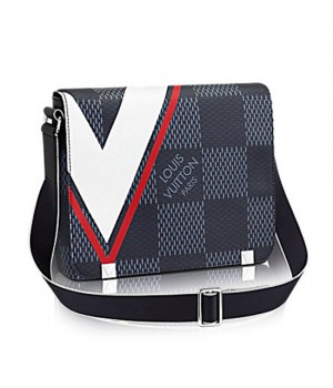 Louis Vuitton N44003 District PM Messenger Bag Damier Cobalt Canvas