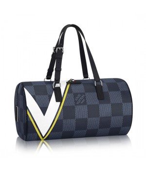 Louis Vuitton N44013 Sac Polochon Duffel Bag Damier Cobalt Canvas