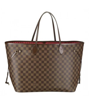 Louis Vuitton N51106 Neverfull GM Shoulder Bag Damier Ebene Canvas