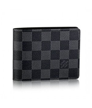 Louis Vuitton N62663 Multiple Wallet Damier Graphite Canvas