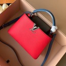 Louis Vuitton Capucines BB Top Handle Bag M52990 Red/Grey/Blue 2019 (FANG-9042323 )