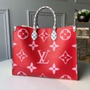 Louis Vuitton Onthego Shopper Tote Bag M44569 Red/Pink 2019 (KD-9042629 )