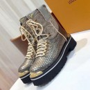 Louis Vuitton Python Pattern Leather LV Outland Ankle Boot 2019 (GD1054-8121443 )