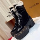 Louis Vuitton Laureate Platform Desert Boot with Fur Black 2018 (GD1054-8121446 )