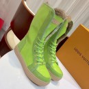 Louis Vuitton Monogram Glaze Canvas Sneaker Boot with Fur Fluorescence 2019 (GD1054-8121513 )