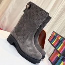 Louis Vuitton Monogram Suede Leather Short Boot Grey 2018 (GD1054-8121524 )
