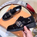 Louis Vuitton Patent Leather Socialite Flat Trichelieu Black 2018 (GD1054-8121537 )