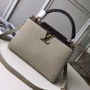 Louis Vuitton Capucines PM with Python Skin Top Handle Bag N95382 Grey 2019 (FANG-9050741 )