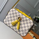 Louis Vuitton Saintonge Top Handle Bag N40154 Damier Azur Canvas/Yellow 2019 (KD-9041136 )