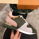 Louis Vuitton Run Away Sneaker 1A4XNL Pink/Green/Light Grey 2019(For Men and Women) (KL-9031113 )