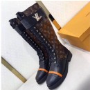 Louis Vuitton Monogram Calfskin Lace-Up High Boot 2018 (GD1054-8090152 )