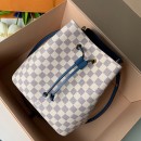 Louis Vuitton Noe Bucket Bag in Damier Azur Canvas N40153 Blue 2019 (KD-9031817 )