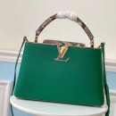 Louis Vuitton Capucines PM Python Top Handle Bag N95384 Green/Grey 2019 (LVSJ-9031826 )
