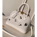 Louis Vuitton Love Lock Alma BB Top Handle in Epi Leather M52885 White 2019 (KD-90213012 )
