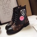 Louis Vuitton Checkpoint Flat Ranger Boots 1A26MF Stickers 2016 (GD2083-6100603 )