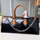 Louis Vuitton Monogram Vernis Leather Sac Tricot Bag M44371 Black 2019 (TINO-8122016 )