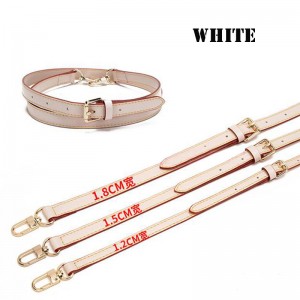 Louis Vuitton White Strap Adjustable 105cm - 120cm Width 1.2cm 1.5cm 1.8cm